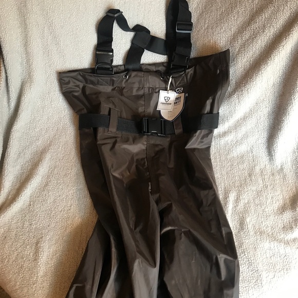 FishingSir PVC Chest Waders, Waterproof, BRN, Boot Size 7 - Picture 2 of 6